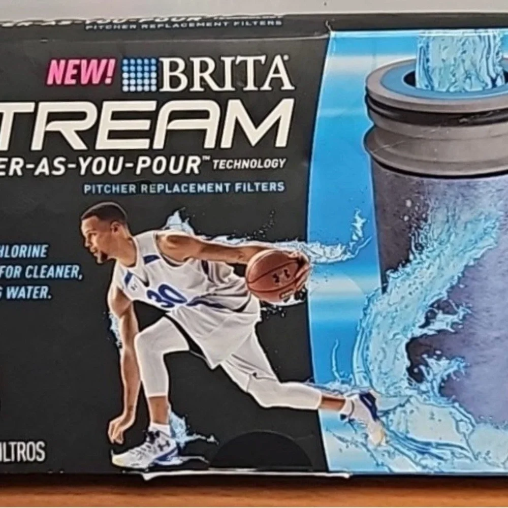 Brita Stream Pitcher Filter with Blue and Black Design replacement water filter